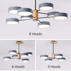 Arisha Art Deco Pendant Light, White/Green/Grey,Metal/Wood