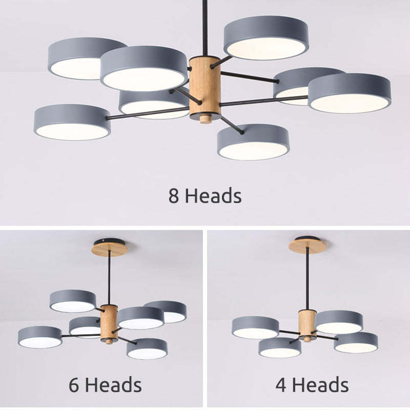 Arisha Art Deco Pendant Light, White/Green/Grey,Metal/Wood