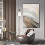 Textured Coastal Dunes Abstract Painting
