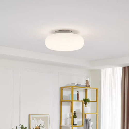 Arisha Flush Mount Ceiling Light Modern, Metal/, White, Bedroom
