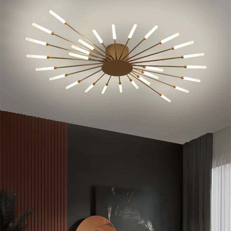 Wesley Flush-Mount Ceiling Light Fireworks, Black/Gold - product image 35