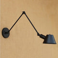 Epoch Rotatable Wall Lamp with Swing Arm, Black/Rust