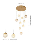 Arisha Multi Staircase Modern Art Deco Pendant Light, Gold