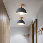 Muto Modern LED Wood Dome Ceiling Light