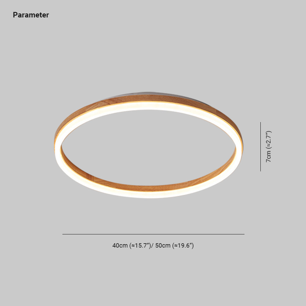 Tomo Flush Mount Ceiling Light Wood