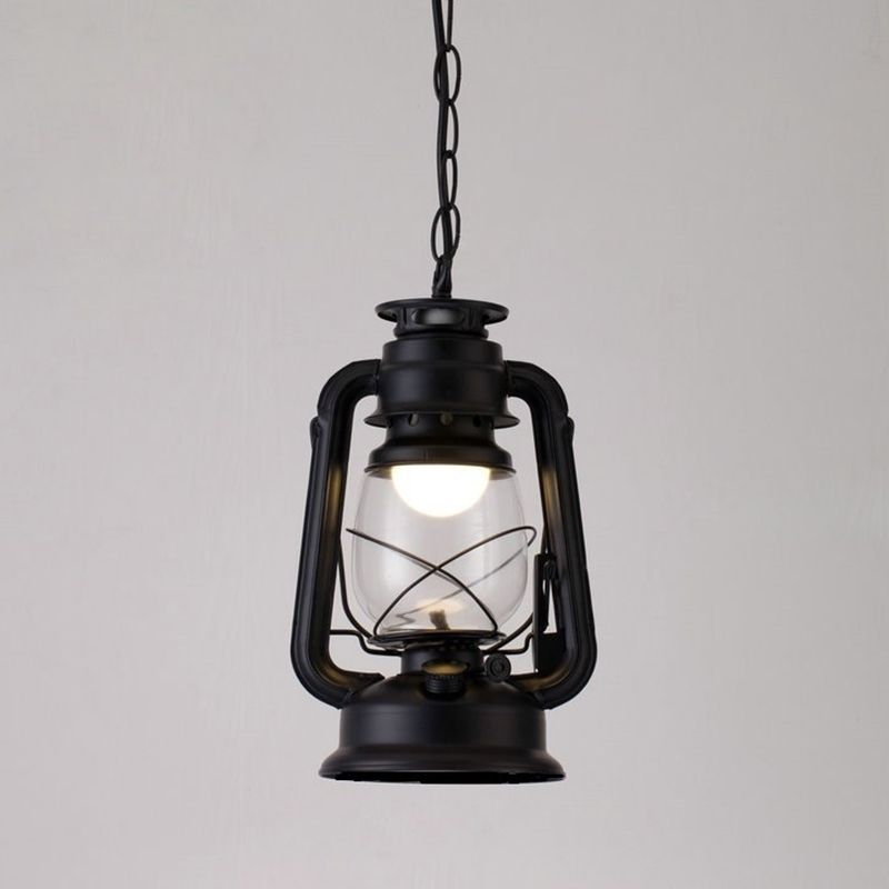 Silva Vintage Rustic Kerosene Pendant Light, 3 Color, 4 Style