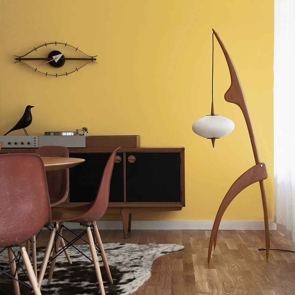 Mira Artificial Paper & Wood Floor Lamp