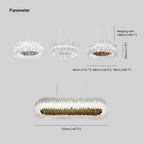 Kristy Modern Luxury Pleated Pendant Light, Circle, /Stainless Steel