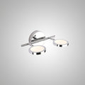 Arisha Modern Arc Wall Lamp, Silver, Metal/, Front Mirror Vanity