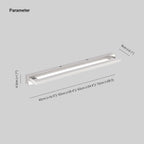 Arisha Elegant Rectangular Mirror Front Vanity Sliver White Wall Light