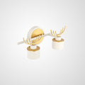 Arisha Modern Deer Metal/ Wall Lamp, Gold & White, Bathroom