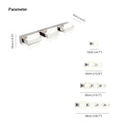 Arisha Modern Square Metal/ Wall Lamp, Silver, Bathroom