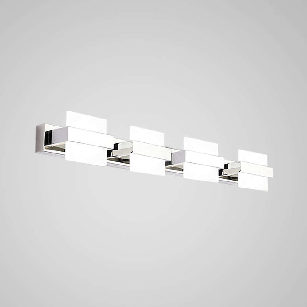 Arisha Modern Square Metal/ Wall Lamp, Silver, Bathroom