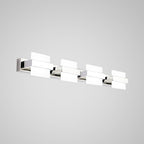 Arisha Modern Square Metal/ Wall Lamp, Silver, Bathroom