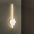 Arisha Modern Round Linear Metal Wall Lamp, White/Black/Gold