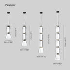 Valentina Minimalist Combination Glass Pendant Light, Clear