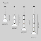 Valentina Minimalist Combination Glass Pendant Light, Clear