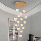 Arisha Multi Staircase Modern Art Deco Pendant Light, Gold