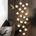 Arisha Multi Staircase Modern Art Deco Pendant Light, Gold