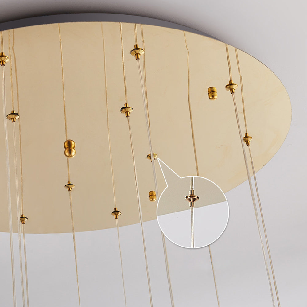 Arisha Multi Staircase Modern Art Deco Pendant Light, Gold