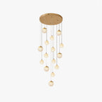 Arisha Multi Staircase Modern Art Deco Pendant Light, Gold