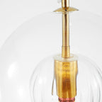 June Pendant Light Bulle Nordic Glass Transparent/Gold Living Room/Bedroom - Kingsley Beaumont