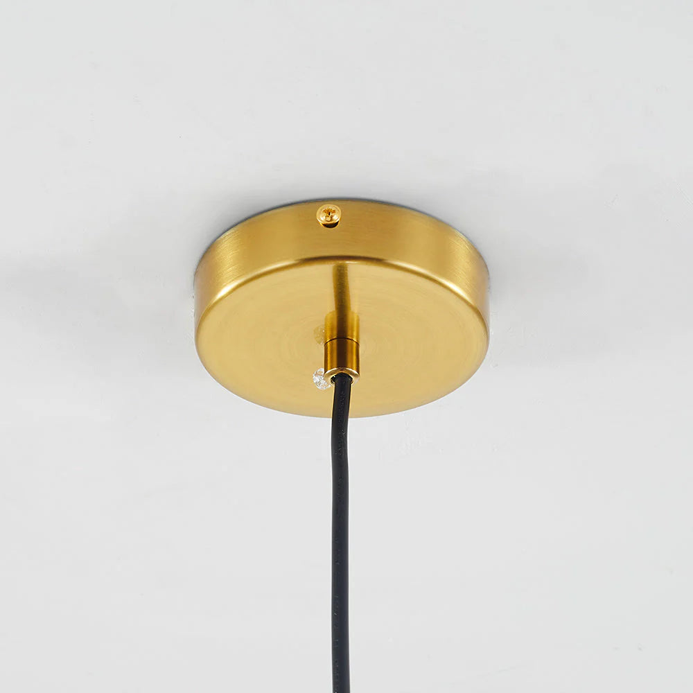 June Glass Globe Pendant Light Clear &Amber