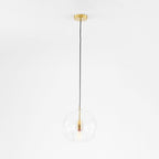 June Pendant Light Bulle Nordic Glass Transparent/Gold Living Room/Bedroom - Kingsley Beaumont