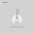 June Pendant Light Bulle Nordic Glass Transparent/Gold Living Room/Bedroom