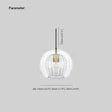 June Glass Globe Pendant Light Clear &Amber