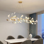 Olivia  Modern Art Deco Metal & Ceramic Chandelier, Gold