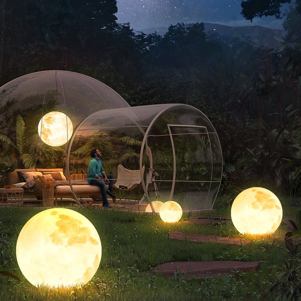 Ray Moon Modern Bubble Glod Pendant Light, Metal/Resin/Fiberglass