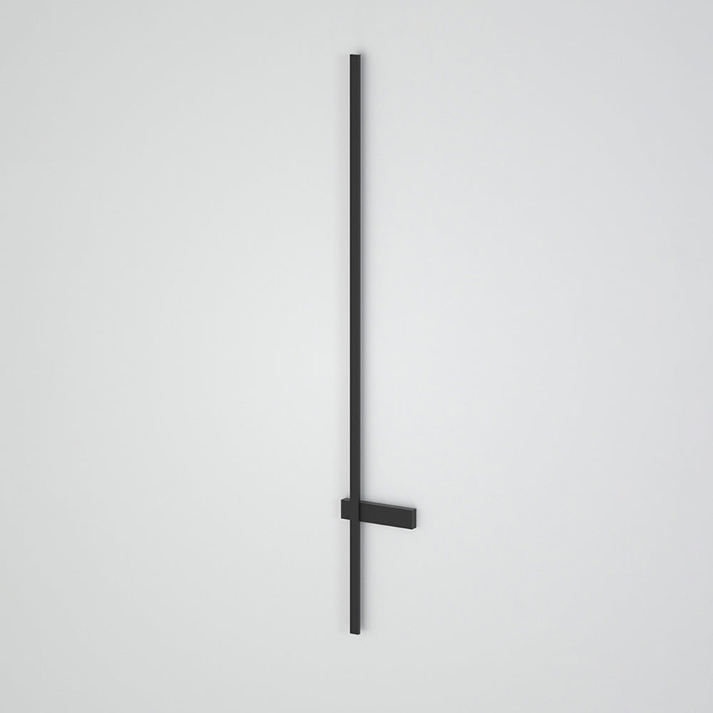 Ray Minimalist Duo-Linear Outdoor Wall Lamp, Black