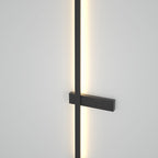 Ray Minimalist Duo-Linear Outdoor Wall Lamp, Black