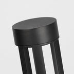 Ray Modern Cylindrical Hollow Outdoor Path Light, Black