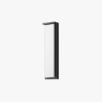 Ray Modern Minimalist Rectangular Metal Outdoor Wall Lamp, Black