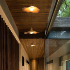 Arisha Pendant Light Wave Retro, Mahogany/Resin, Dining Room