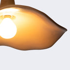 Arisha Pendant Light Wave Retro, Mahogany/Resin, Dining Room