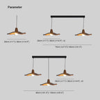 Arisha Pendant Light Wave Retro, Mahogany/Resin, Dining Room