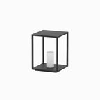 Ray Minimalist Rectangular Metal Solar Outdoor Ground Lamp