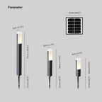 Ray Modern Metal Solar Outdoor Path Light, Black