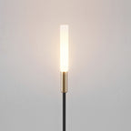 Ray Modern Metal Reed Solar Outdoor Black Post Light