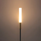 Ray Modern Metal Reed Solar Outdoor Black Post Light