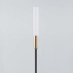 Ray Modern Metal Reed Solar Outdoor Black Post Light