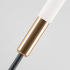 Ray Modern Metal Reed Solar Outdoor Black Post Light