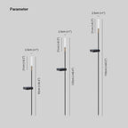 Ray Modern Metal Reed Solar Outdoor Black Post Light