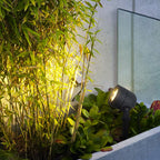 Ray Modern Round Glass/Metal Solar Outdoor Ground Lamp Spotlight
