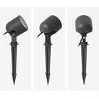 Ray Modern Round Glass/Metal Solar Outdoor Ground Lamp Spotlight