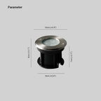Ray Modern Metal Cylindrical Recessed Outdoor Step/Deck Light, Black