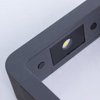 Ray Modern Metal Hollow Rectangle Outdoor Path Light, Black
